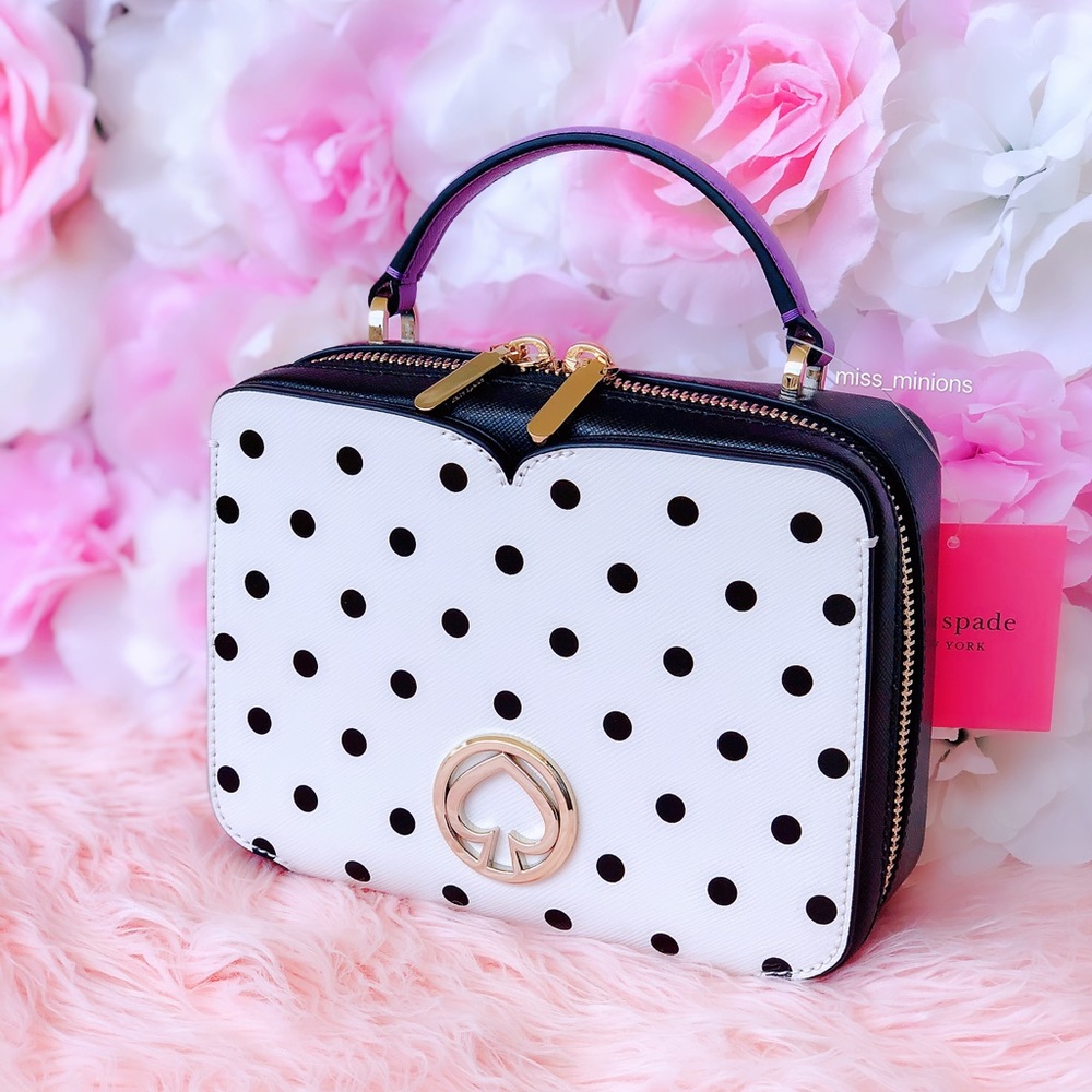 Kate Spade Vanity Cabana Polka Dot Bag - Picture 1 of 8
